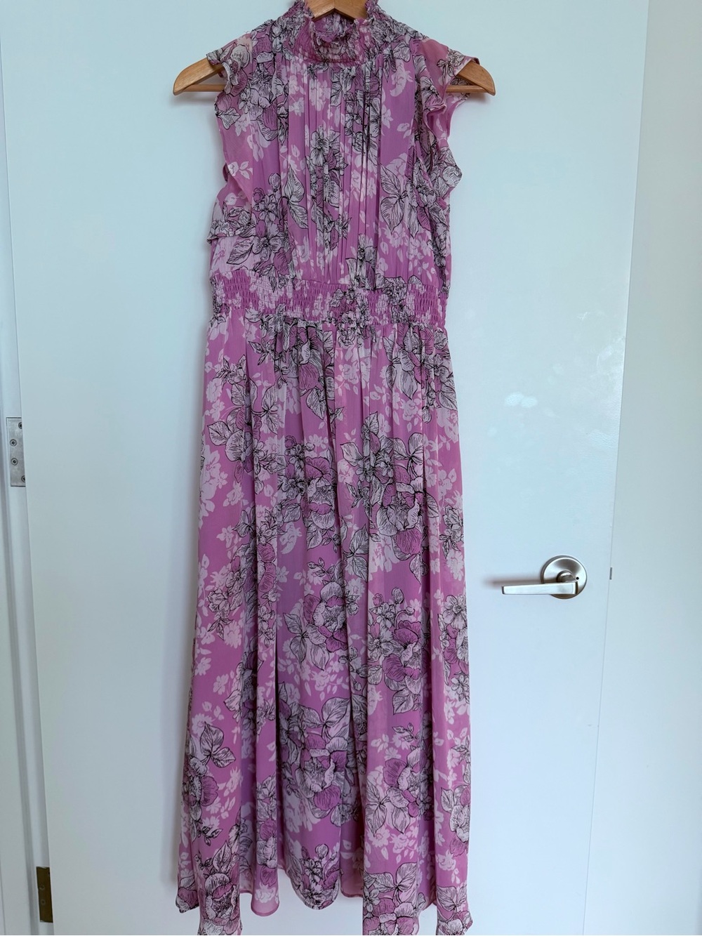 Ann Taylor Factory Lilac Floral Sleeveless Dress
